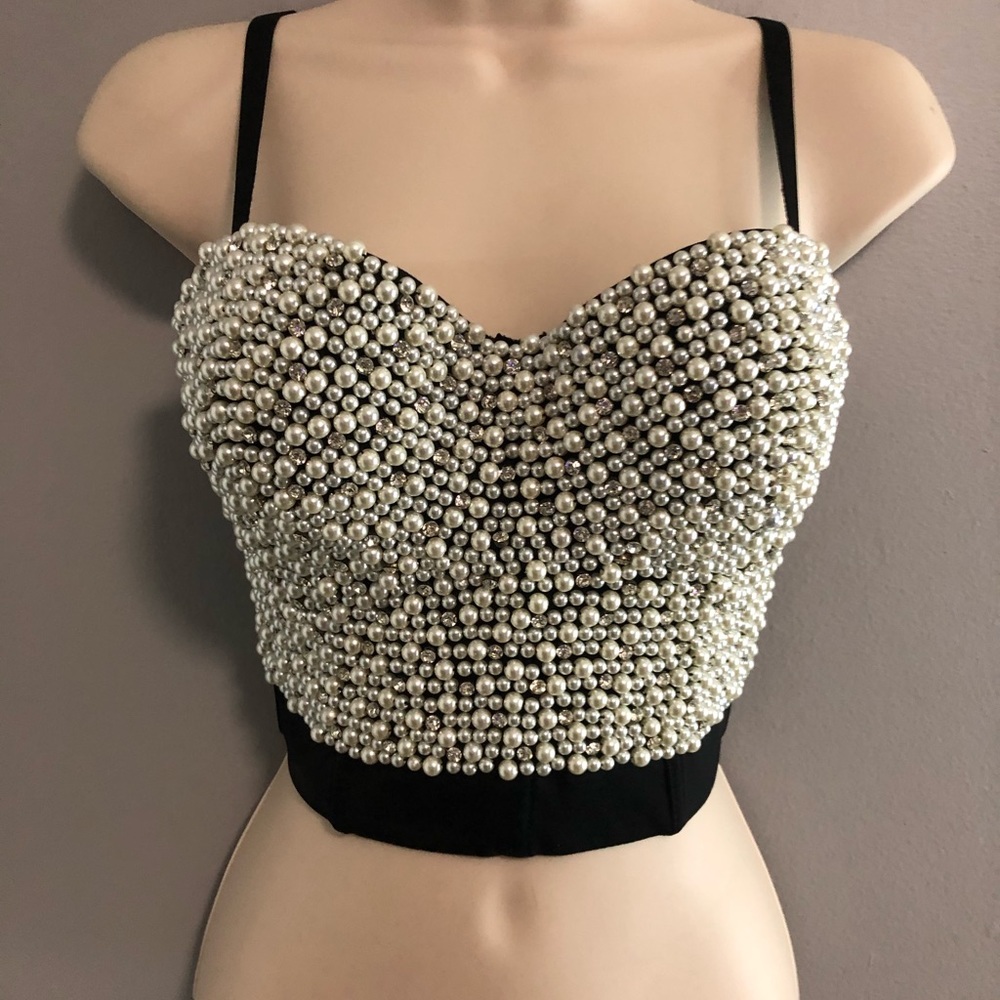 Bustier beaded top